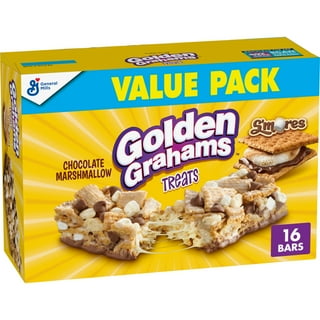 Golden Grahams Cereal Treat Bars, S'mores, Snack Bars, Value Pack, 16 Ct, 16.96 oz
