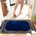 thumbnail image 1 of Golden Greek Frame 16x24 Flannel Bath Mat for Bathroom, Anti-Slip Backing Soft Bathroom Rug, Washable Water Absorbent Mat, 1 of 9