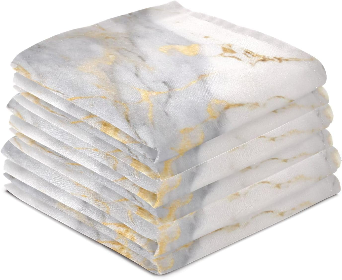 Golden Grey White Marble Kitchen Towel, Dish Towels Quick Drying Tea ...