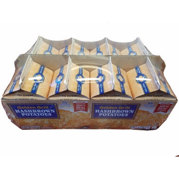 Golden Grill, Hashbrown Potatoes(56 total servings) 8ct pack, Net Wt 4.2 oz(119g) per carton, Gluten Free
