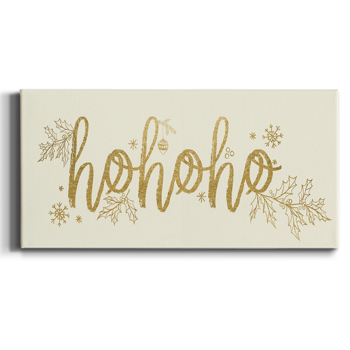 Golden HOHOHO- Gallery Wrapped Canvas