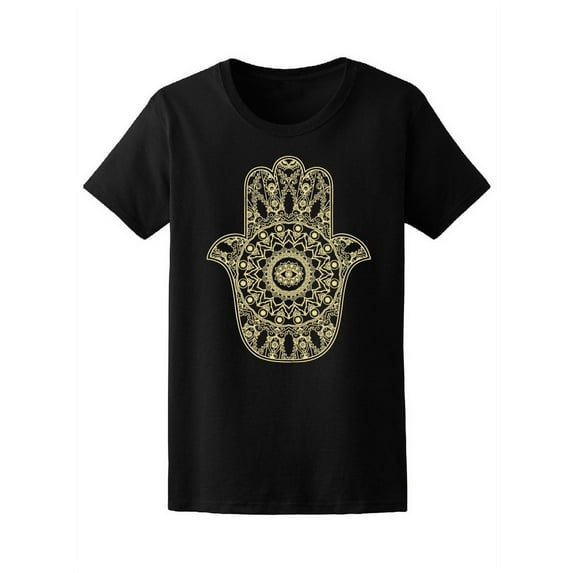 Golden Hamsa Hand Drawn Tee Women's -Image by Shutterstock