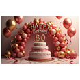thumbnail image 1 of Golden Happy 80th Birthday Celebration Banner Backdrop Stars Decorations Photography Props Party Supplies Background Decors, 1 of 8