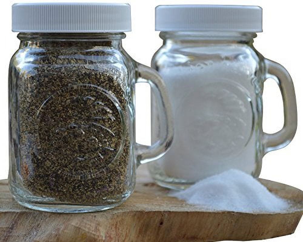 Salt and Pepper Shakers Set,DWTS DANWEITESI Salt Shaker w Stainless  Lid-Glass Spice Jars,Clear to Know When to Fill,Farmhouse Salt Pepper  Shakers Cute