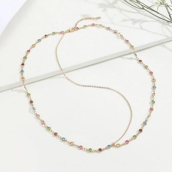 Golden Headpiece Hair Chain Colourful Bead Head Chain Jewelry Bride Party Festival Birthday Gift For Women and Girls