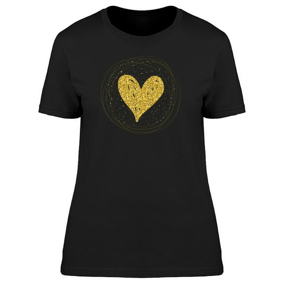 Golden Heart T-Shirt Women -Image by Shutterstock, Female Medium