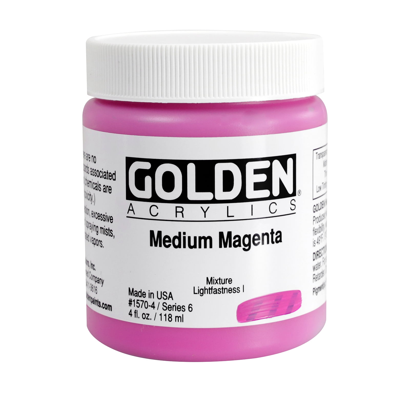 Golden Golden Heavy Body Acrylic Paint, Medium Magenta, 4oz