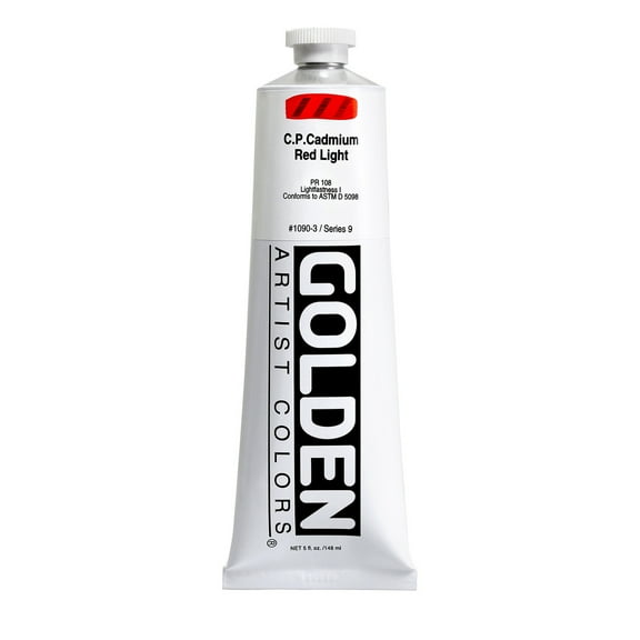 Golden® Heavy Body Acrylic, 5 oz., C.P. Cadmium Red Light