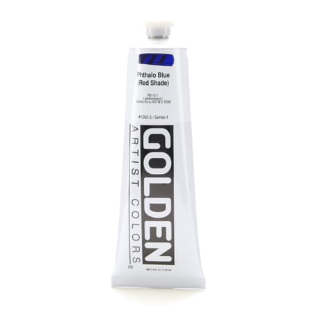 Golden Heavy Body Artist Acrylics - Phthalo Blue (Red Shade), 5 oz Tube
