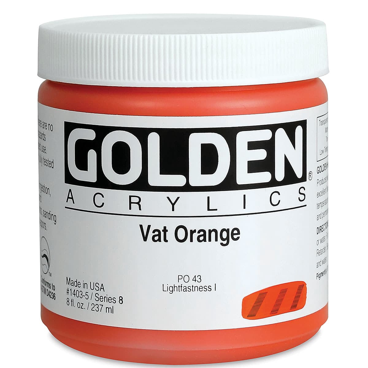 Golden� Heavy Body Acrylic, 8 oz., Vat Orange