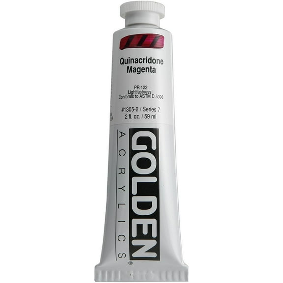 Golden Heavy Body Acrylic Paint, 2-Ounce, Quinacridone Magenta