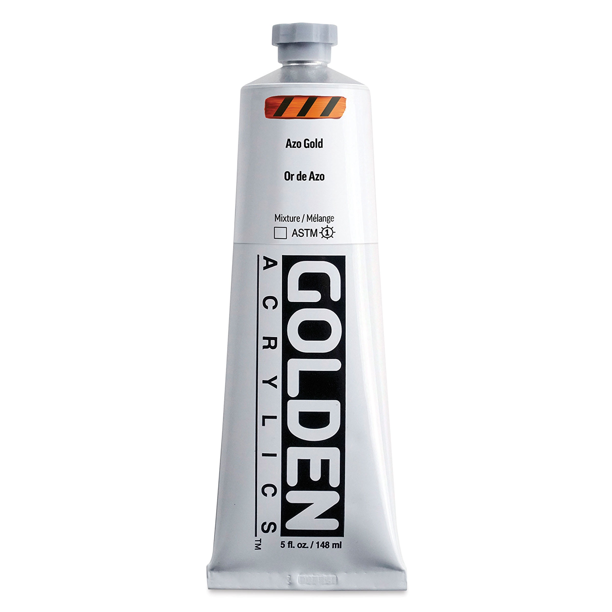 Golden Heavy Body Acrylic Paint - Azo Gold, 5 oz Tube