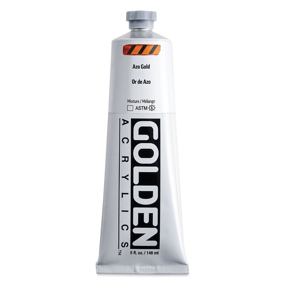 Golden Heavy Body Acrylic Paint - Azo Gold, 5 oz Tube