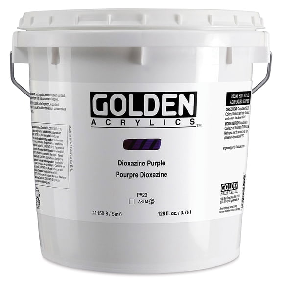 Golden Heavy Body Acrylic Paint - Dioxazine Purple, 128 oz Jar