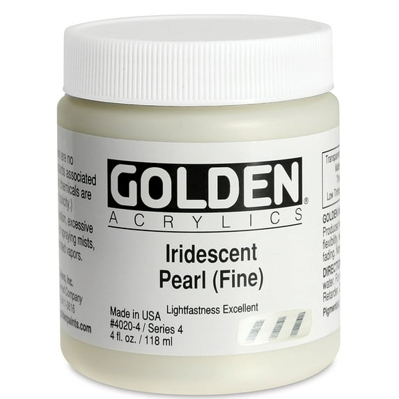 Golden Heavy Body Acrylic Paint - Iridescent Pearl (Fine), 4 oz Jar