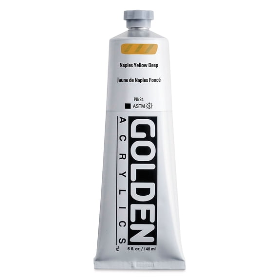 Golden Heavy Body Acrylic Paint - Naples Yellow Deep, 148 ml, Tube