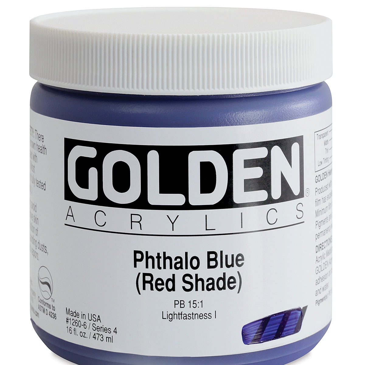 Golden Heavy Body Artist Acrylics - Phthalo Blue (Red Shade)