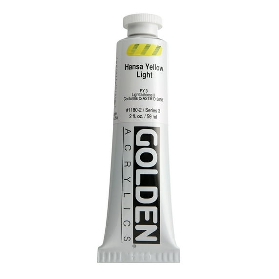 Golden Heavy Body Artist Acrylics - Hansa Yellow Light, 2 oz Tube