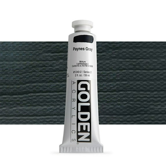 Golden Heavy Body Artist Acrylic, 2 oz, Paynes Gray