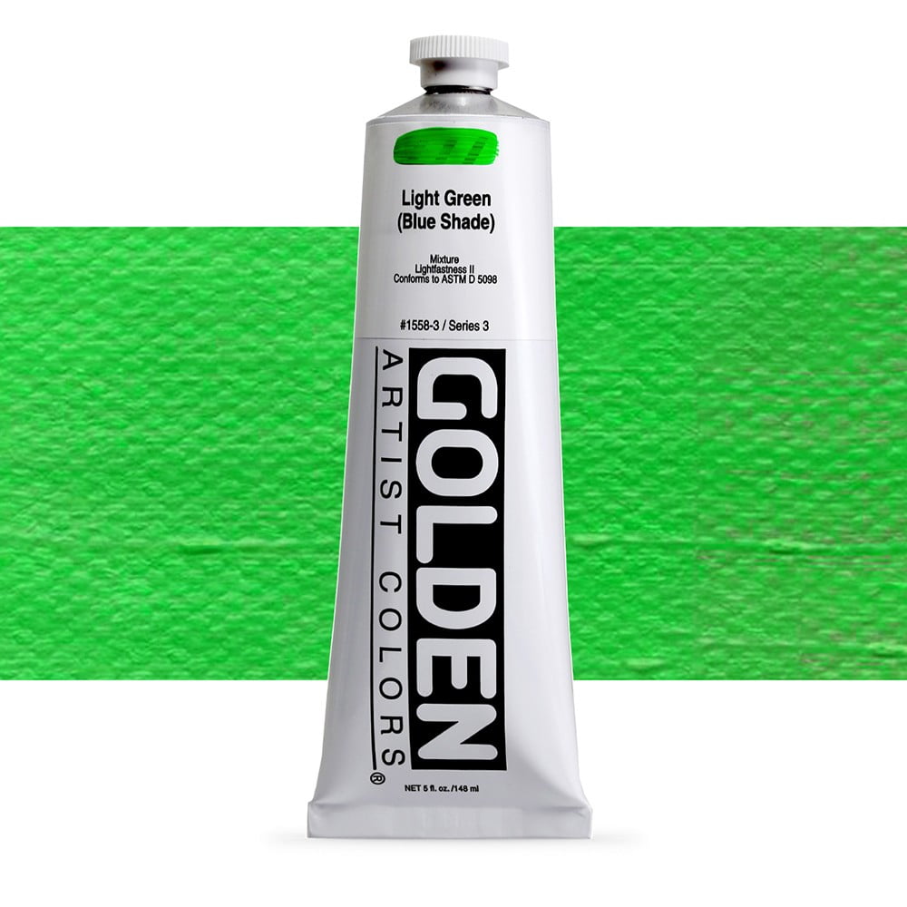 Golden Heavy Body Artist Acrylic, 5 oz, Light Green/Blue Shade