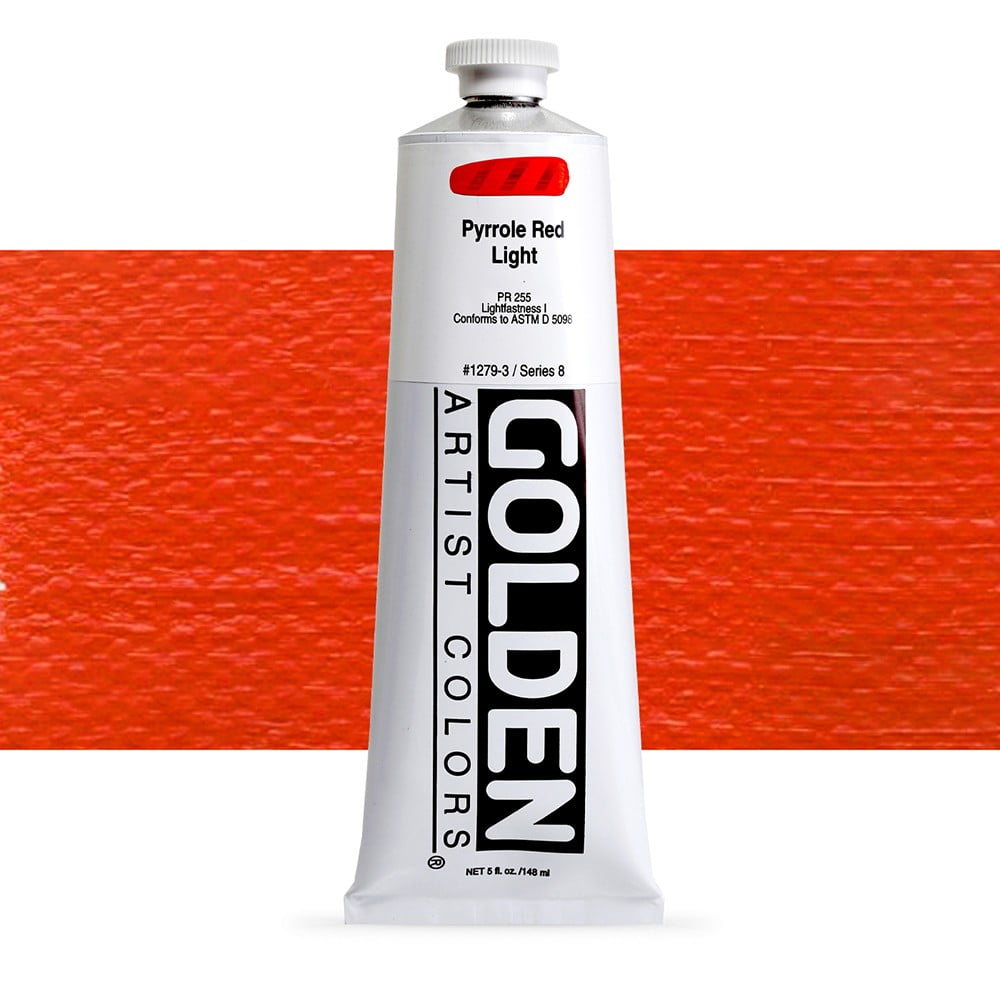 Golden Heavy Body Artist Acrylic, 5 oz, Pyrrole Red Light
