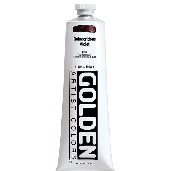 Golden Heavy Body Artist Acrylic, 5 oz, Quinacridone Violet