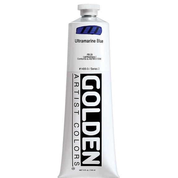 Golden Heavy Body Artist Acrylics - Ultramarine Blue, 5 oz Tube