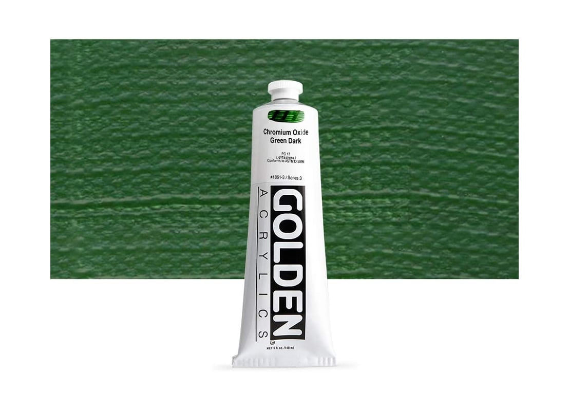 Golden Heavy Body Artist Acrylic - Chromium Oxide Green Dark, 5 oz
