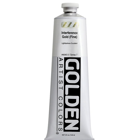 Golden Heavy Body Artist Acrylic - Interference Gold (Fine), 5 oz