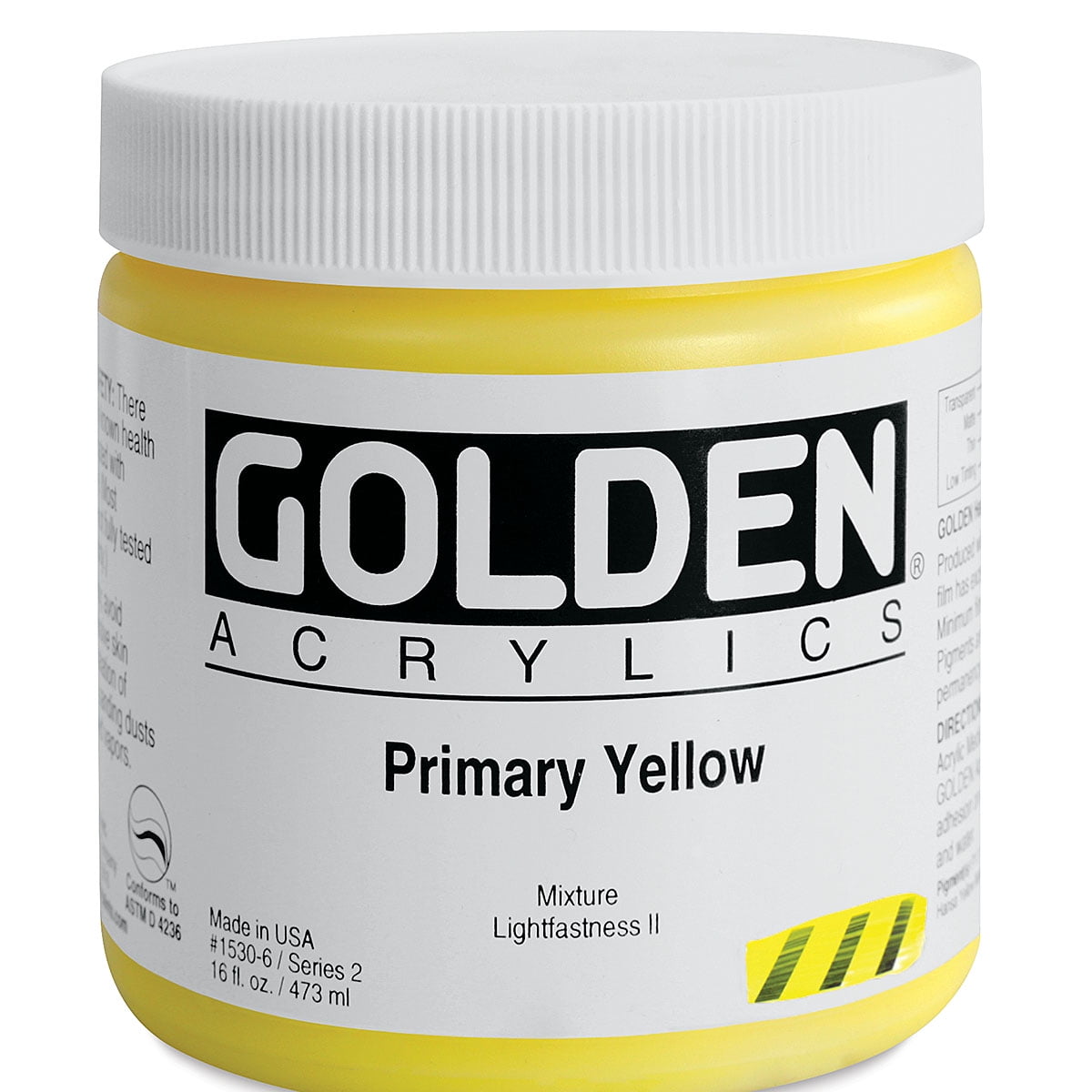 Golden Heavy Body Artist Acrylic - Primary Yellow, 16 oz