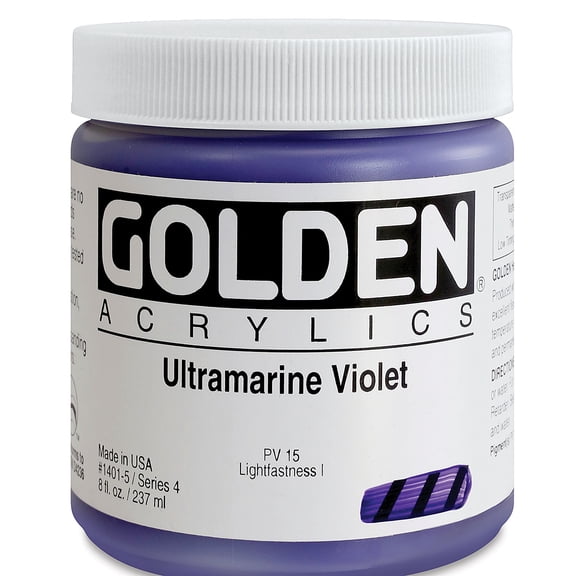 Golden Heavy Body Artist Acrylic - Ultramarine Violet, 8 oz
