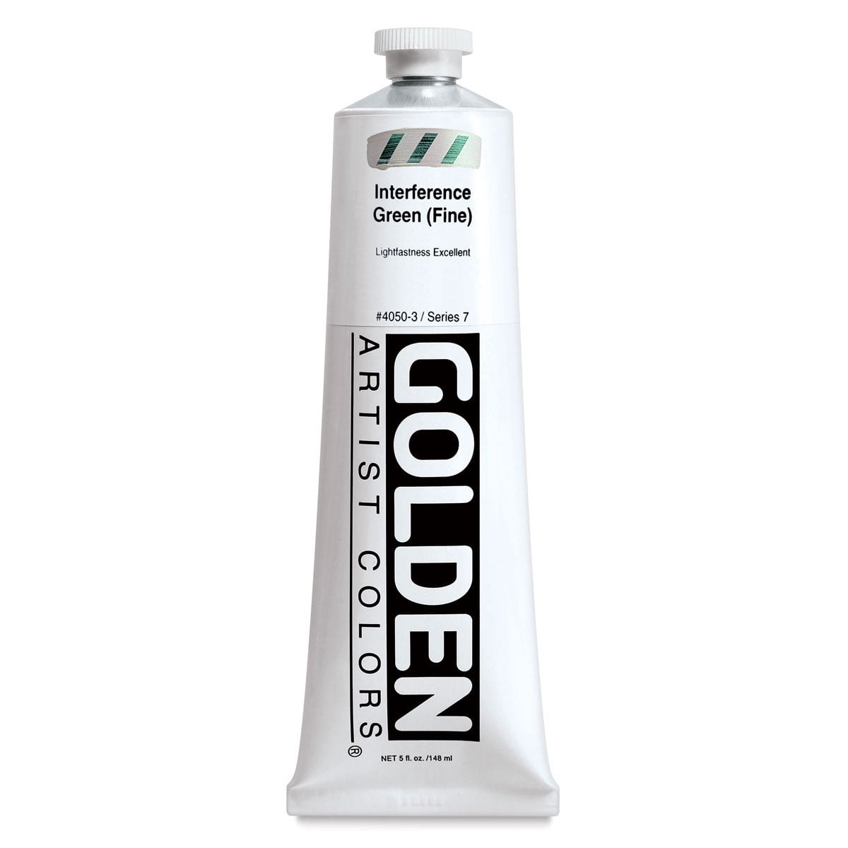 Golden Heavy Body Artist Acrylics, 5 oz, Interference Green (Fine)