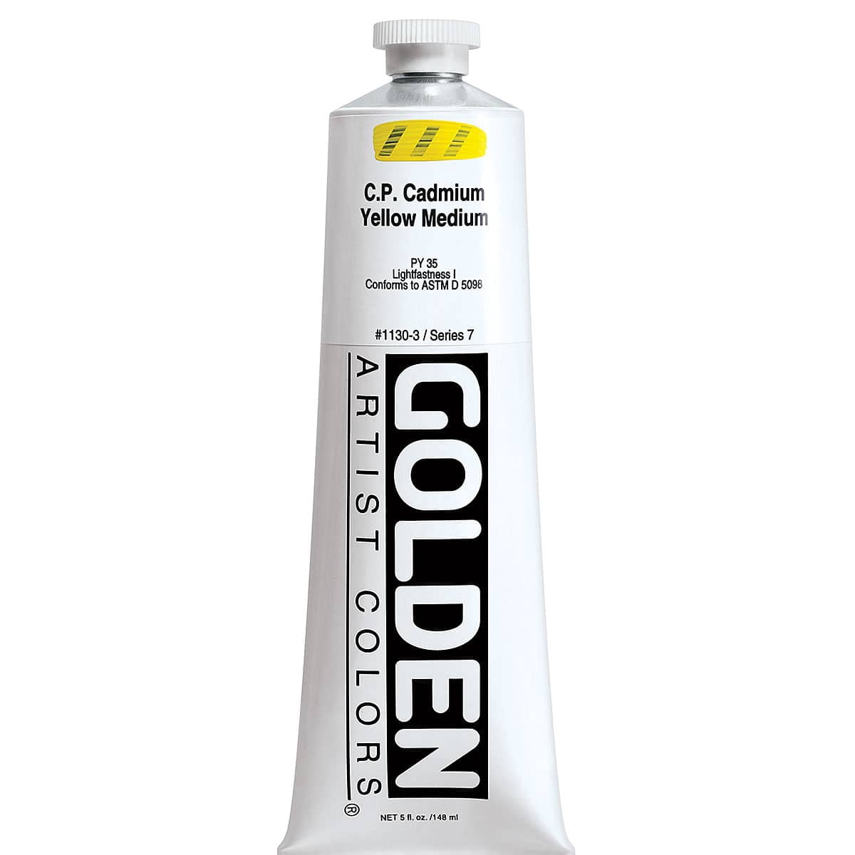 Golden - Heavy Body Acrylic - 5 oz. Tube - Cadmium Yellow Medium