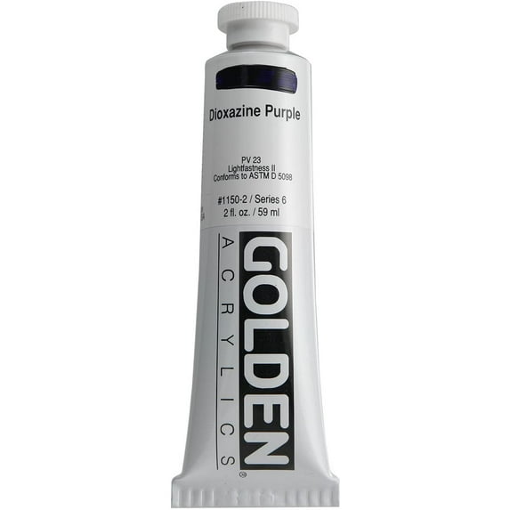 Golden Heavy Body Artist Acrylics - Dioxazine Purple, 2 oz Tube