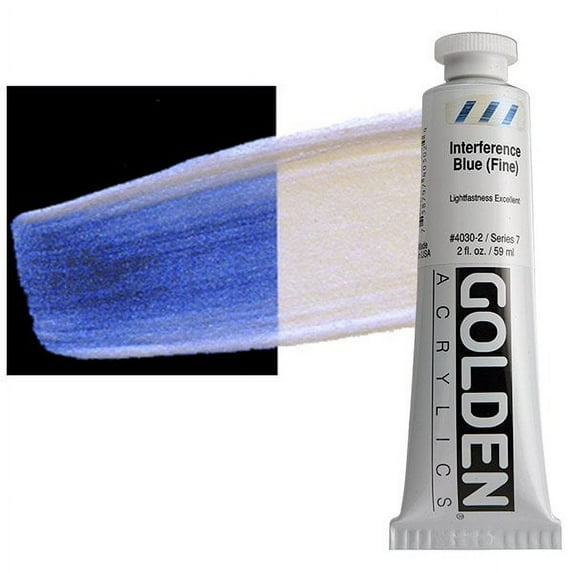 Golden Heavy Body Artist Acrylics - Interference Blue (Fine), 2 oz Tube