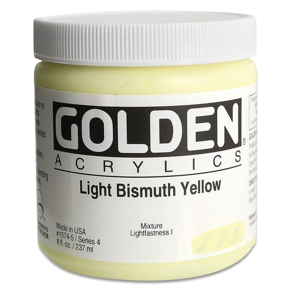 Golden Heavy Body Artist Acrylics - Light Bismuth Yellow, 8 oz