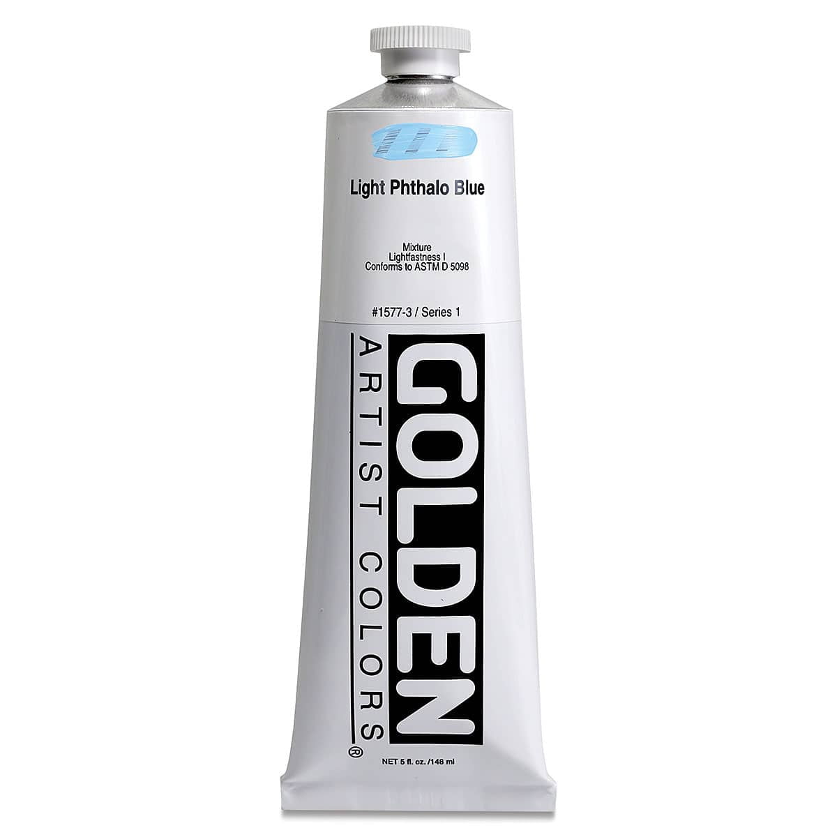Golden Heavy Body Artist Acrylics - Light Phthalo Blue, 5 oz