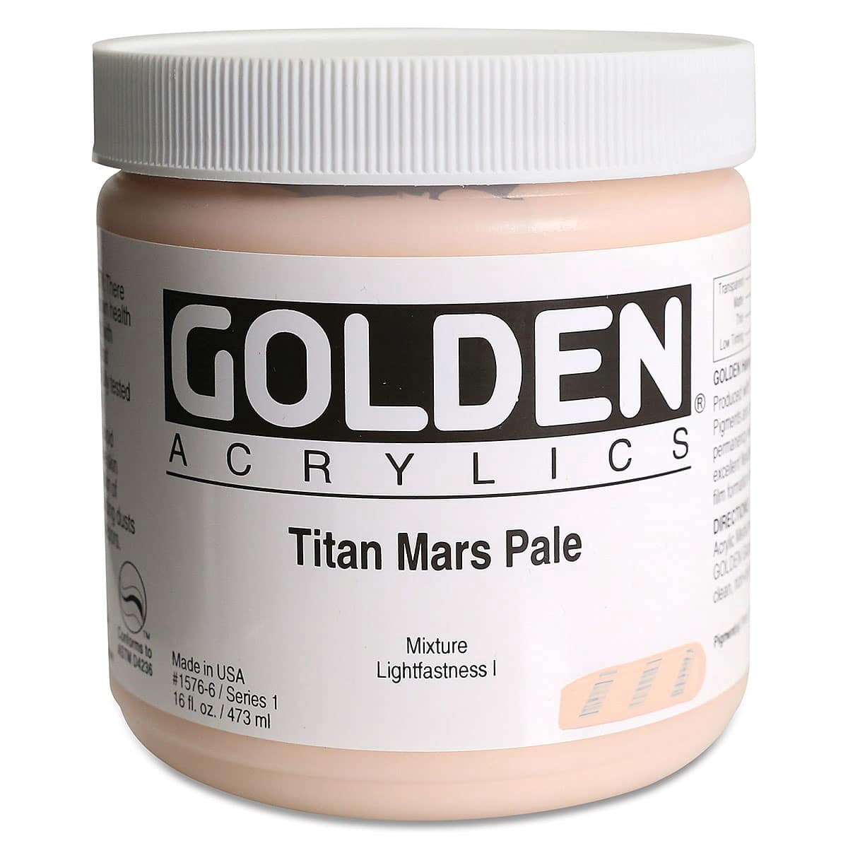 Golden Heavy Body Artist Acrylics - Titan Mars Pale, 16 oz