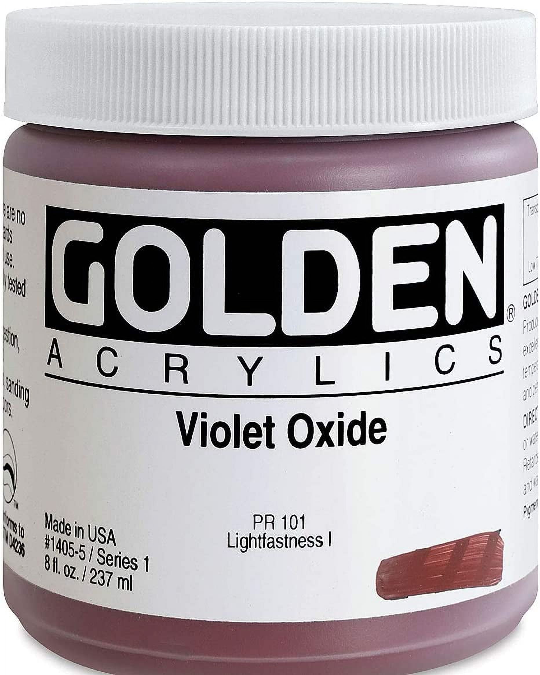 Golden Heavy Body Artist Acrylics - Violet Oxide, 8 oz Jar