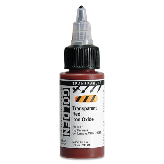Golden High Flow Acrylic, 1 oz., Transparent Red Iron Oxide