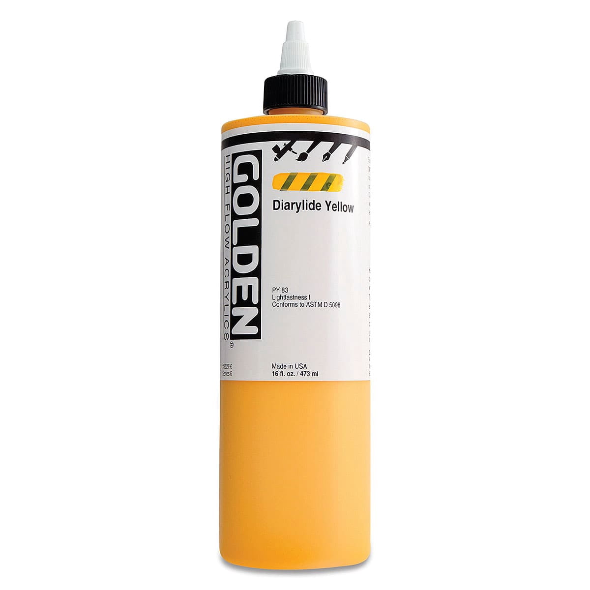 Golden® High Flow Acrylic, 16 oz., Diarylide Yellow