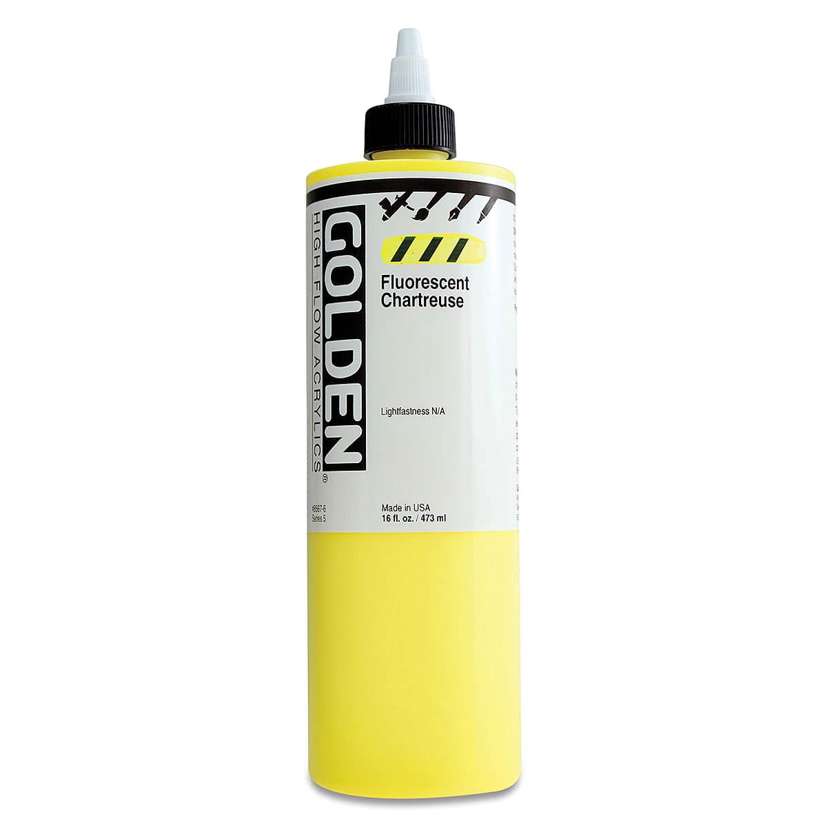 Golden� High Flow Acrylic, 16 oz., Fluorescent Chartreuse