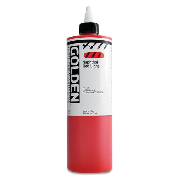 Golden High Flow Acrylic, 16 oz., Napthol Red Light