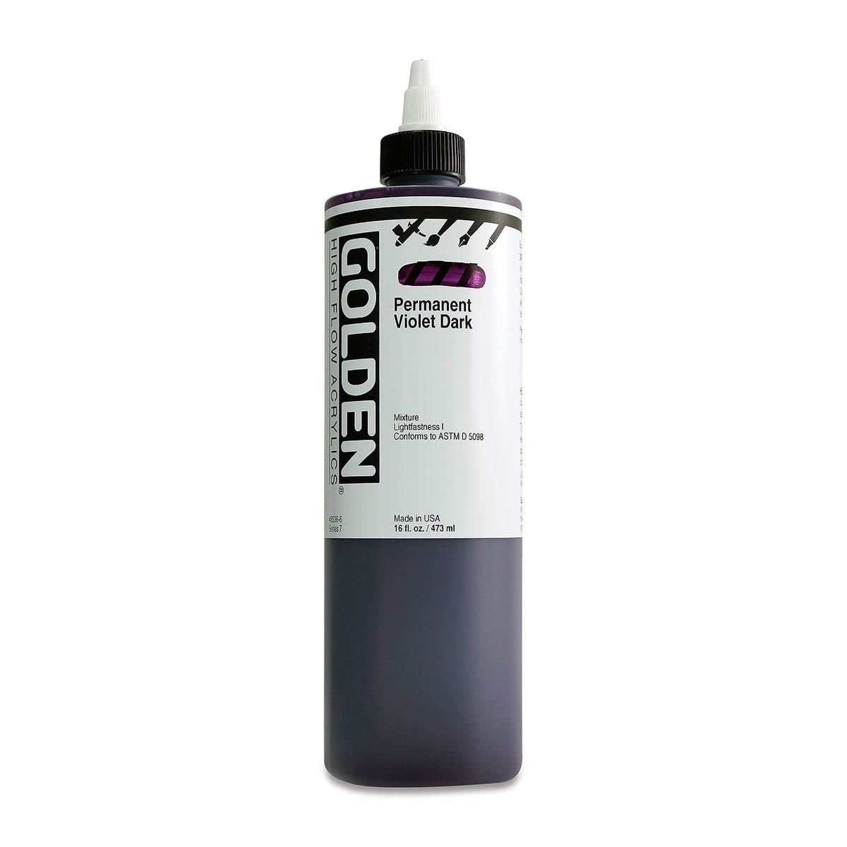 Golden High Flow Acrylic, 16 oz., Permanent Violet Dark