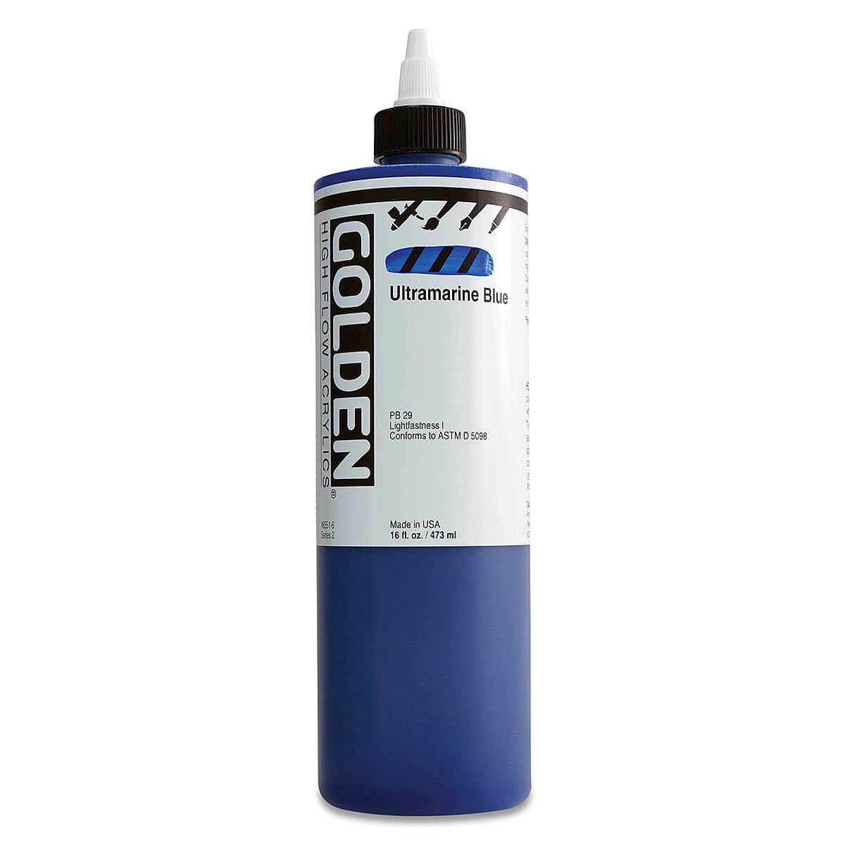 Golden� High Flow Acrylic, 16 oz., Ultramarine Blue