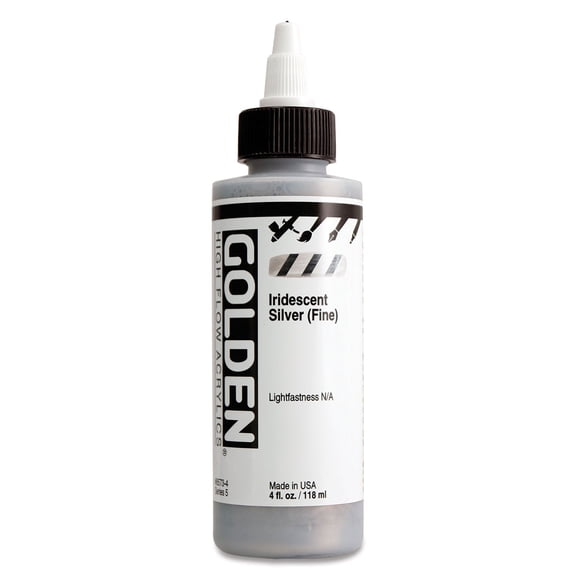 Golden� High Flow Acrylic, 4 oz., Iridescent Silver Fine