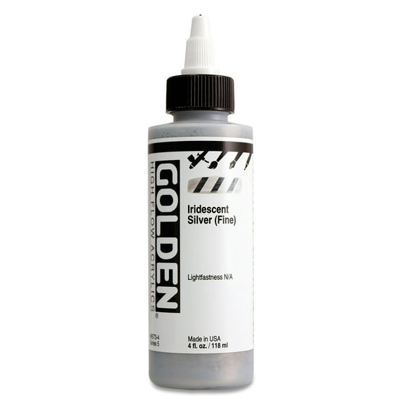 Golden� High Flow Acrylic, 4 oz., Iridescent Silver Fine