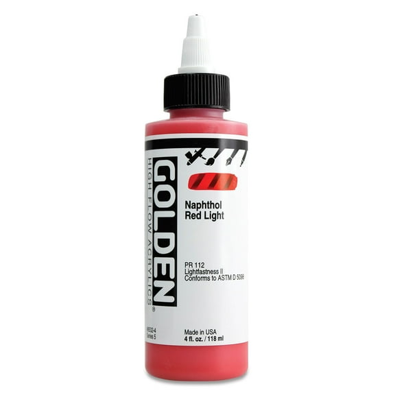 Golden� High Flow Acrylic, 4 oz., Napthol Red Light