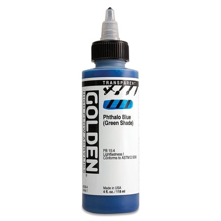 Golden High Flow Acrylic, 4 oz., Transparent Phthalo Blue/ Green Shade