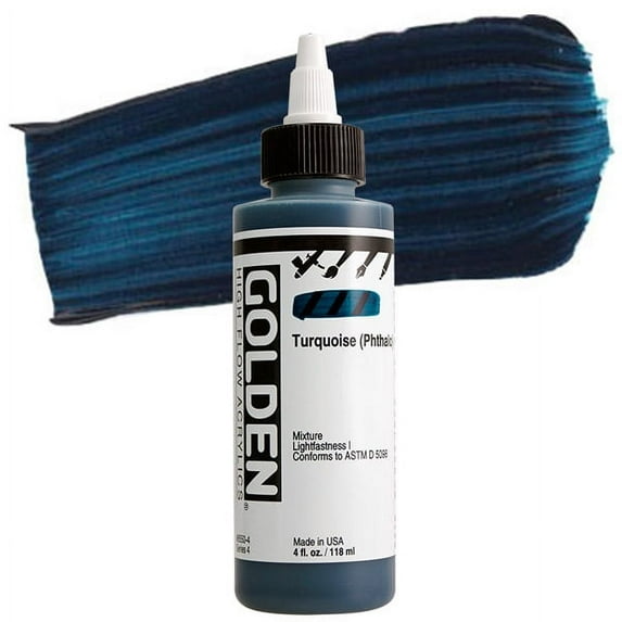 Golden� High Flow Acrylic, 4 oz., Turquoise Phthalo